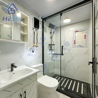 Grande maison préfabriquée moderne et mobile de 20 pieds ou 40 pieds, avec 2, 3, 4 ou 5 chambres, en acier léger, type conteneur extensible
