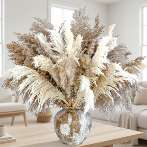 Bouquet de pampas séché naturel et écologique, moelleux, longue durée, véritable décoration de maison, mariage, fête des mères, Pâques - Product Image 1