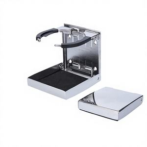 ที่วางแก้วพับได้ปรับระดับได้ ทำจากสแตนเลส สำหรับเรือเดินสมุทร เรือยอชท์ อุปกรณ์ RV อุปกรณ์เรือ แบบหนีบปรับระดับได้ - Product Image 1