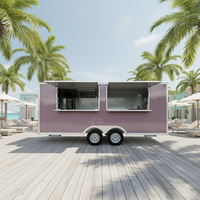 Nouvelle Camionnette à Glaces Multifonction Personnalisée en Acier Inoxydable, Remorque de Cuisine Complète pour Vente Ambulante, Festivals et Carnavals