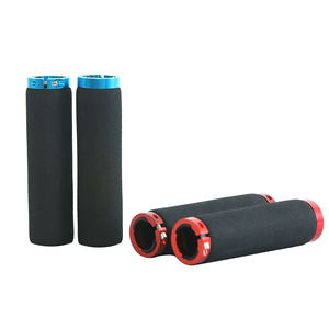 Poignées de vélo de montagne en alliage d'aluminium à double verrouillage unilatéral, antidérapantes et absorbant la transpiration, pour BMX et cruisers - Product Image 2