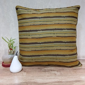 Housse de coussin et taie d'oreiller personnalisables en coton 100% écologique à imprimé rayé tulipe et arbre pour la maison et l'hôtellerie - Product Image 1