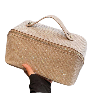 Groothandel Grote Capaciteit Ins Make-Up Tas Licht Luxe Glitter Hoge Verschijning Mode Candy Rits Draagbare Opslag Cosmetische Tas - Product Image 1