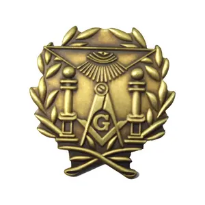 Metal Freemasonry Hall Badge Mason Metal Lapel Pin Masonic Lapel Pin Badge Custom