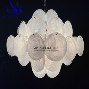 Lámpara de Araña de Cristal de Murano de Lujo, Estilo Medieval Francés, Cuadrada, con Capas Blancas en Forma de Nube, para Techos Altos, Villas y Hoteles - Product Image 5