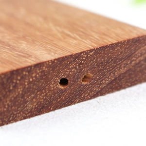 Burmese Rosewood No <b>Worries</b> Pendant 4x6x1cm Pre Drilled Chinese Style DIY Unisex Everyday Wear Gift - Product Image 3
