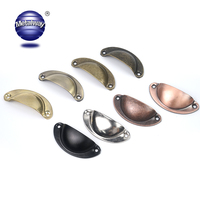 Poignées de tiroir demi-lune antiques en bronze classique pour armoires de cuisine, commodes de chambre et d'hôtel