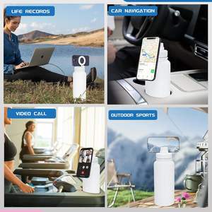 Botella de agua térmica deportiva de doble pared con vaso de acero inoxidable ecológico de 18oz y 32oz con logotipo personalizado para viajes - Product Image 4