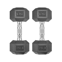 Équipement de musculation gratuit : Haltères hexagonaux en caoutchouc de 10 kg pour la gym, en livres