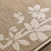 Wabi-Sabi Minimalistischer Brauner Teppich Maßgefertigter Weißer Blumenmuster-Teppich Rutschfest Verschleißfest Waschbar Innenbereich-Bodenteppiche OEM