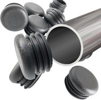Tapones de plástico negros para orificios de tuberías, tapas de extremo para tubos metálicos, tapas para patas de muebles industriales y de exterior, tamaño personalizable
