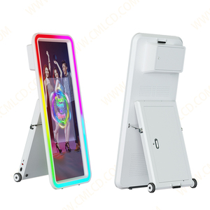 Ảnh di động gian hàng với 32 "Màn hình cảm ứng & đèn LED kính lớn gương Selfie trạm cho ngay lập tức chia sẻ & tùy chỉnh xây dựng thương hiệu - Product Image 2