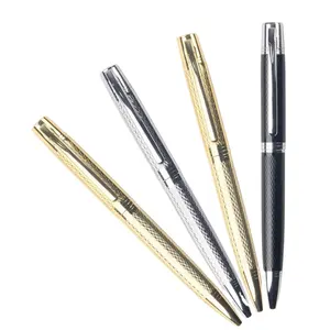 Venta al por mayor promocional pesado bolígrafo de metal dorado diseño de acero - Product Image 1