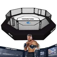 Vente flash : Cage d'entraînement UFC MMA personnalisée avec plateforme et passerelle, cadres en tubes carrés de haute qualité, robustes et durables pour l'entraînement et les combats