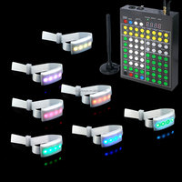 Bracelet LED à télécommande DMX 512 pour concerts avec 20 zones de partitionnement