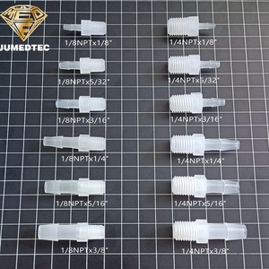 90 độ khuỷu tay uốn cong nam BSP ren ống thép gai phù hợp PP Đen G1/4 "Nam NPT chủ đề để 3/8 inch góc bên phải barb - Product Image 5