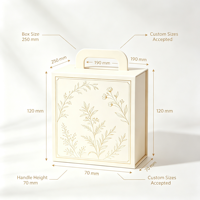 Tragbare Geschenkbox aus Papier mit individuellem Griff für Duftkerzen und tägliche Geschenkverpackungen