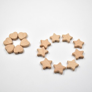 <span class=keywords><strong>Perles</strong></span> en <span class=keywords><strong>bois</strong></span> de hêtre en forme de cœur et d'étoile à cinq branches, clips de sucette, bâtonnets de dentition, accessoires DIY, <span class=keywords><strong>perles</strong></span> à trou rond - Vente en gros usine - Product Image 4