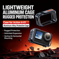 Cage de protection DJI Osmo Action 6 en alliage d'aluminium avec points de fixation pour accessoires de caméra Action 6 et vlogging