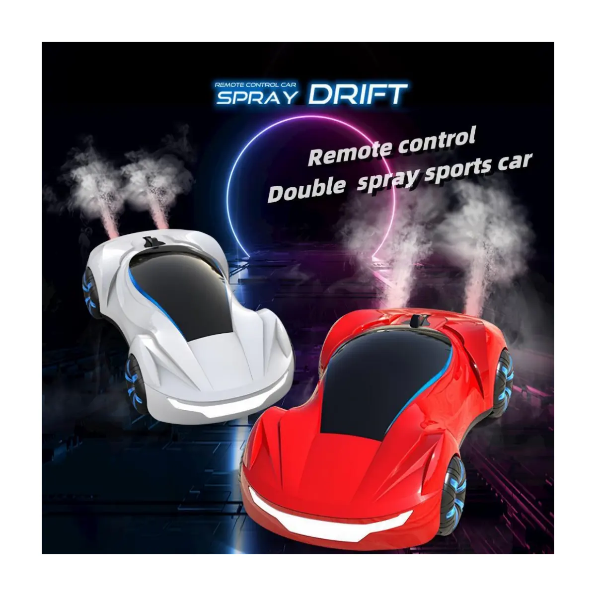 Voiture télécommandée RC Drift 2.4ghz Télécommande Rotation à 360 degrés Soul Car Toy Racing Vehicle Car Lights Music Dual Spray