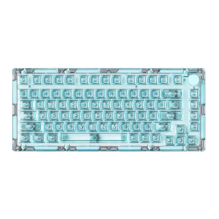 Monsgeek ICE75 82 Keys 75% dual mount types transparent Gaming mechanical keyboard Wireless 3 mode RGB Games keyboards