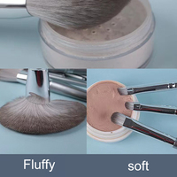 Ensemble de pinceaux de maquillage professionnels avec logo personnalisé, marque privée, poils synthétiques, manche en bois, 14 pièces, pinceau à raser pour le visage