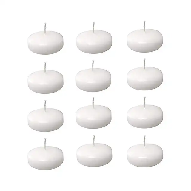 Bougies flottantes blanches, pour décoration de maison, étanche, non parfumées, vente en gros, 3 pouces, pièces