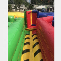 4 Joueurs Jeux Gonflable Dizzy X Obstacle Course Meltdown/Gonflable Maze Interactive Meltdown Game