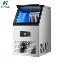 Macchina per Cubetti di Ghiaccio di Grande Capacità, Attrezzatura Automatica in Acciaio Inox per Bar, Hotel e Cucine