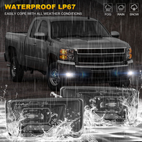 Feux antibrouillard carrés à LED pour Chevrolet Silverado, feux de conduite pour Suburban 2007-2014, accessoires de feux antibrouillard pour pick-up