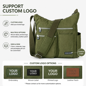 Bolso Bandolera Antirrobo RFID para Mujer, Ligero, Resistente al Agua, Bolso de Hombro para Viaje con Múltiples Bolsillos, Logotipo Personalizado - Product Image 3