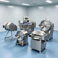 Elektrische roestvrijstalen groentesnijder Commerciële machine die continu werkt voor groenteverwerkingsfabrieken