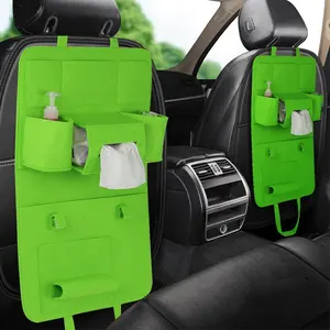 Custom portable multifunctional felt hanging folding storage bag truck car backseat organizer