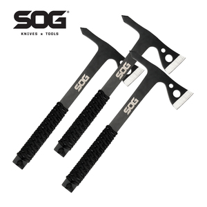 SOG Lot <span class=keywords><strong>de</strong></span> 3 haches tactiques en acier monobloc avec fourreau en nylon, hache <span class=keywords><strong>de</strong></span> survie polyvalente avec poignées enveloppées <span class=keywords><strong>de</strong></span> paracorde (TH1001-CP) - Product Image 1