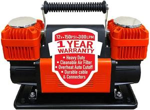 Dc điện Heavy Duty máy bơm không khí xách tay nặng lốp Máy nén khí và sửa chữa lốp tự động lốp Inflator xi lanh đôi không khí COMP - Product Image 4