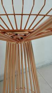 اختيار الألوان الفولاذ المقاوم للصدأ وردة ذهبية الذهب معدن سلك مستدير طاولة مرتفعة طاولة بار لحضور حفل زفاف الحدث - Product Image 3