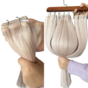 Extension per <span class=keywords><strong>Capelli</strong></span> con Nastro Adesivo Lungo Genius, Extension di <span class=keywords><strong>Capelli</strong></span> Umani con Nastro Invisibile, Doppio Filamento, Colore <span class=keywords><strong>Biondo</strong></span> <span class=keywords><strong>Cenere</strong></span> - Product Image 1