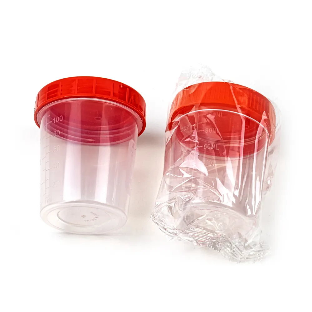 China Factory Medical 30-60ml Disposable Vacuum Stool Container Urine Testing Sample Cup Without Stick