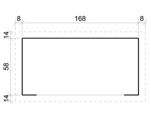 Timbela Cobertizo de almacenamiento de leña de madera duradero de 1,75 M3 Capacidad 0.97m2 Muebles de jardín Estilo natural Dimensiones W184 X L86 - Product Image 4