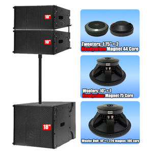 Sistem Line Array Profesional 1600W 10 Inch Dua Arah untuk Konser, Speaker Audio <span class=keywords><strong>Pro</strong></span> - Product Image 1