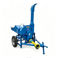 Broyeur et coupe-paille agricole robuste 6T/H avec moteur pour la découpe et le broyage des tiges de cultures et l'alimentation animale - Numérique