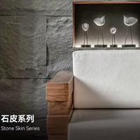 Revêtement mural moderne pour cuisine et salon, design 3D flexible en pierre PU anti-fissures