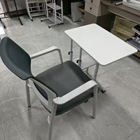 Table de chevet mobile en MDF à montage facile, hauteur réglable, avec roulettes, multifonctionnelle, bureau d'étude pour étudiants, support pour ordinateur portable