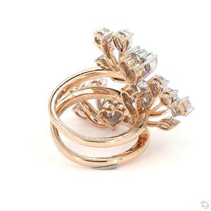 Exclusive Gold <b>Diamond</b> <b>Ring</b> for Women Premium Elegant Fine Jewelry Wedding Celebration Daily Fashion Wear - Product Image 4
