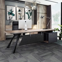 WESOME Mobilier de bureau Table en bois simple et industrielle Bureau du PDG