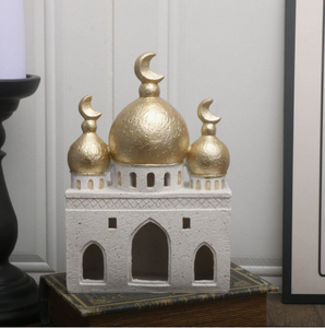 Décorations en résine DAMAI Eid Moubarak, ornements dorés en forme de lune, château, étoile, fournitures artisanales pour la maison, décoration musulmane du Ramadan - Product Image 2