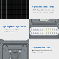 Lampe solaire de jardin LED extérieure étanche en acier galvanisé IP65 de haute qualité, décoration moderne, 15w 20w 25w 30w