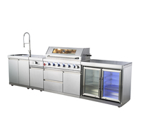 Gril à gaz pour barbecue en acier inoxydable de bonne qualité et haut de gamme personnalisé cuisine d'extérieur avec certificat AGA / CSA / CE