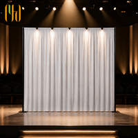 Support de toile de fond en aluminium réglable en hauteur avec rideau en velours noir pour stand d'exposition, arrière-plan de présentation, salon professionnel