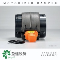 Amortisseur de moteur en plastique ABS EZV 200 mm 24 V 3 Nm pour le contrôle du volume d'air des bâtiments (HVAC)